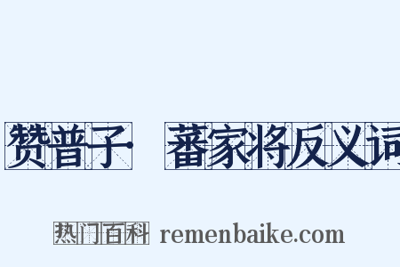 赞普子·蕃家将反义词是什么意思的图片